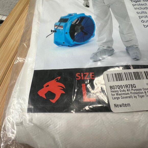 New Large Heavy Duty All Purpose Disposable Coverall Protective Work Wear - Picture 10 of 10